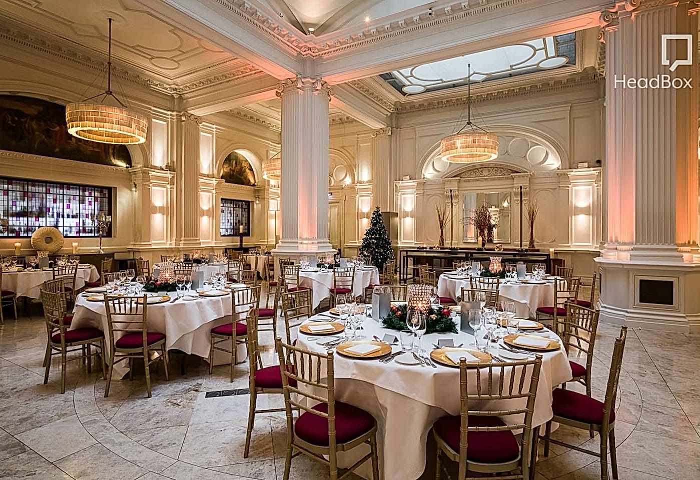 A London ballroom with a beautiful stained:glass dome: 1901 Ballroom, Andaz Hotel image 2