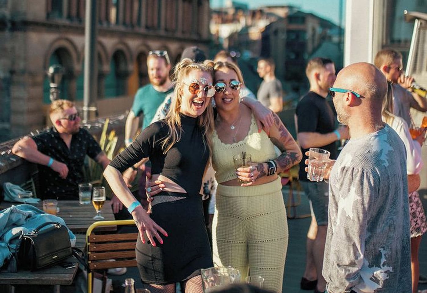 Guests enjoy the roof terrace at Bristol's Bambalan