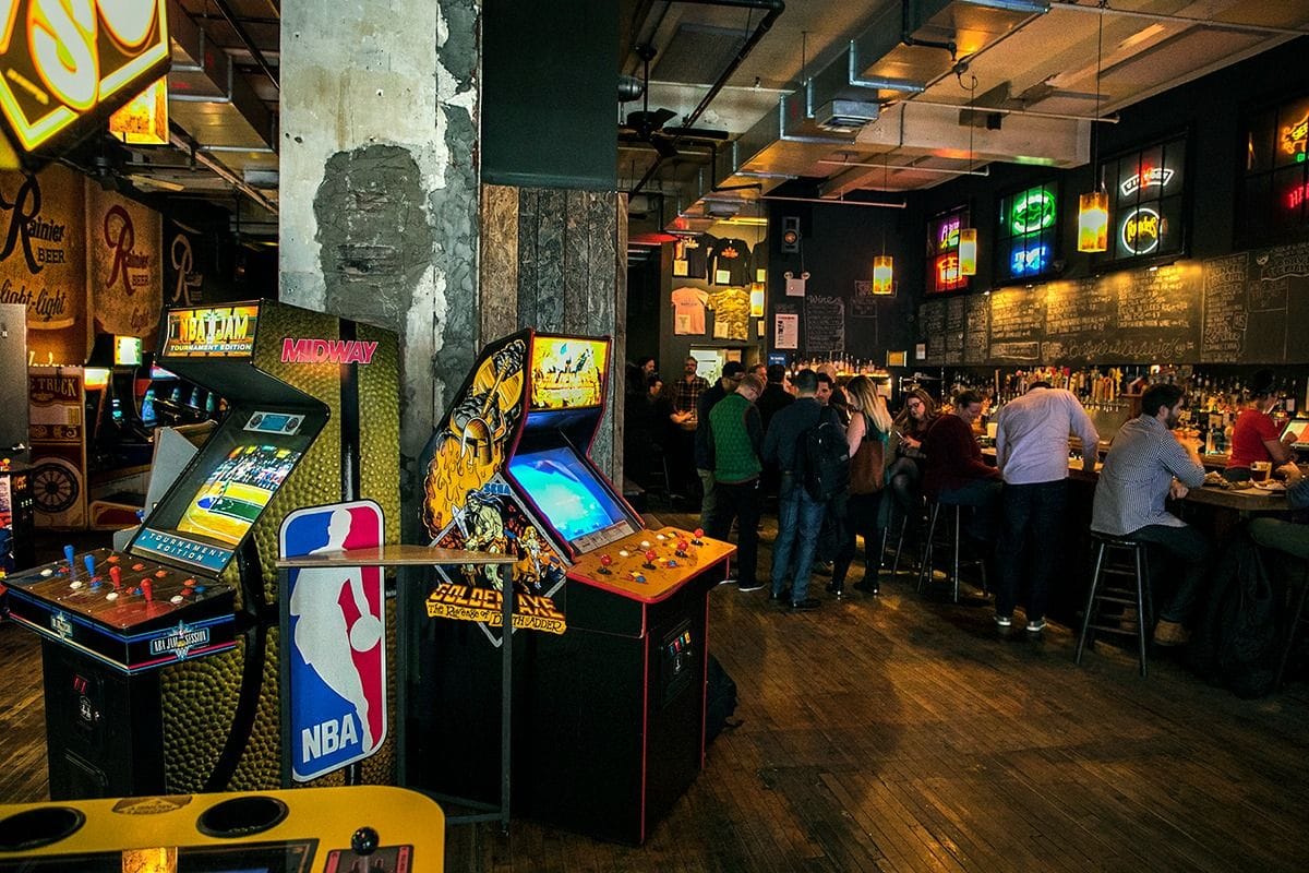 A birthday party option for vintage gaming enthusiasts in NYC: Barcade Chelsea1