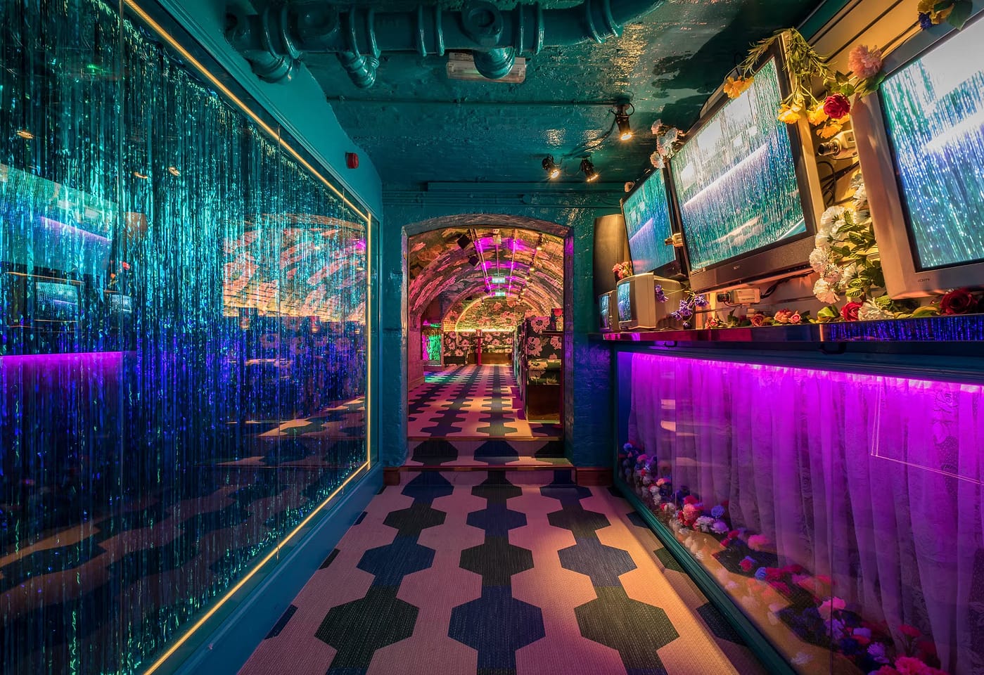The entrance to Blame Gloria, a cocktail bar in Covent Garden.