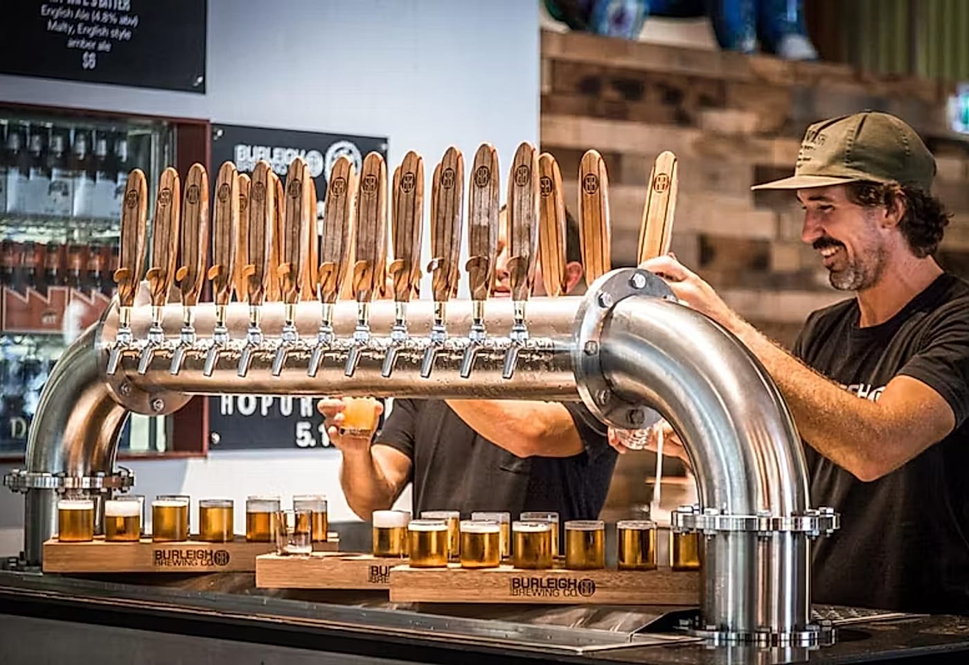 Burleigh Brewing Co | View of Beer Taster Board | Venue Hire Gold Coast | 3