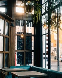 Inside a venue in Shoreditch