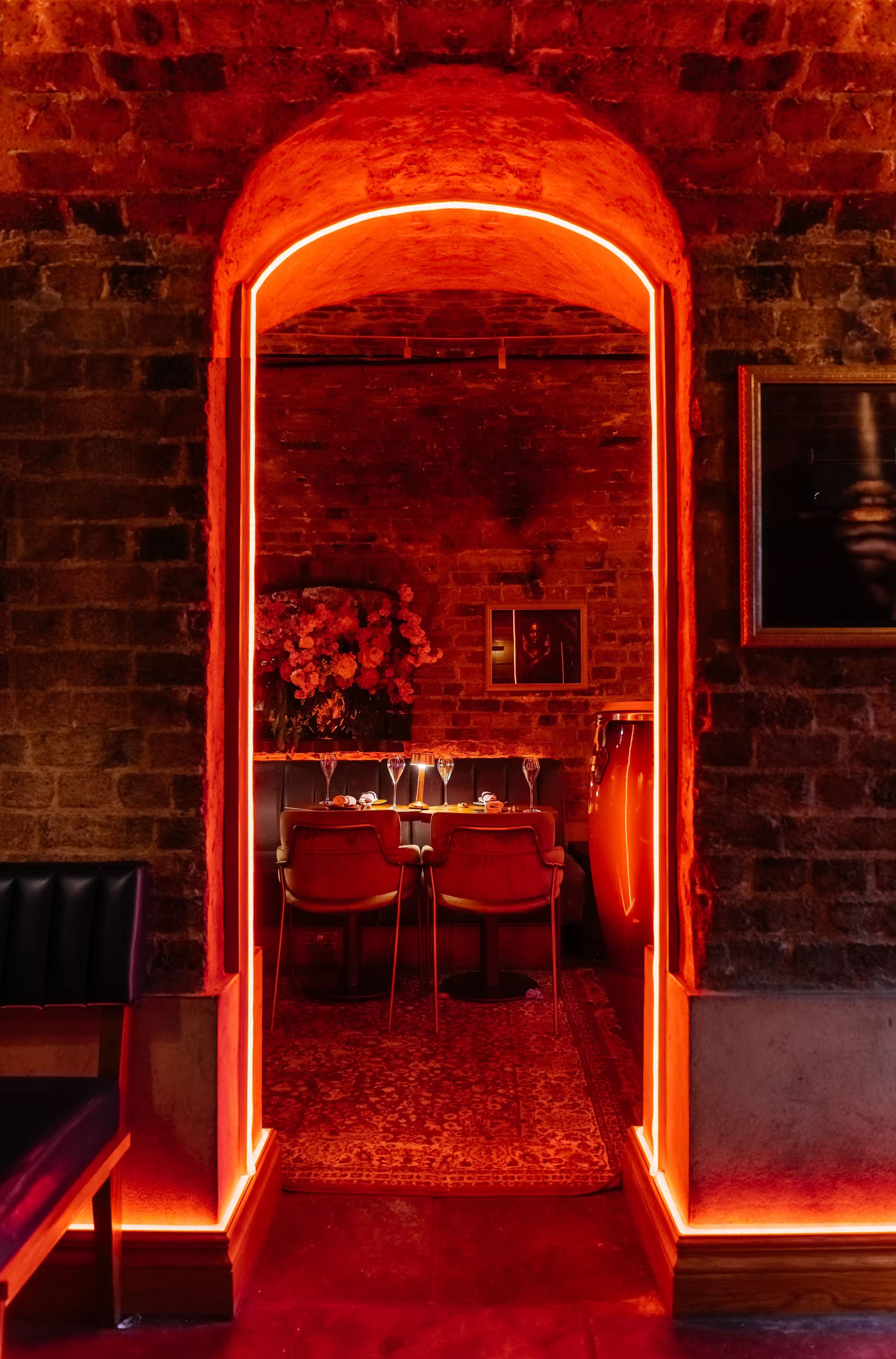 Dramatic lighting in this Covent Garden cocktail bar