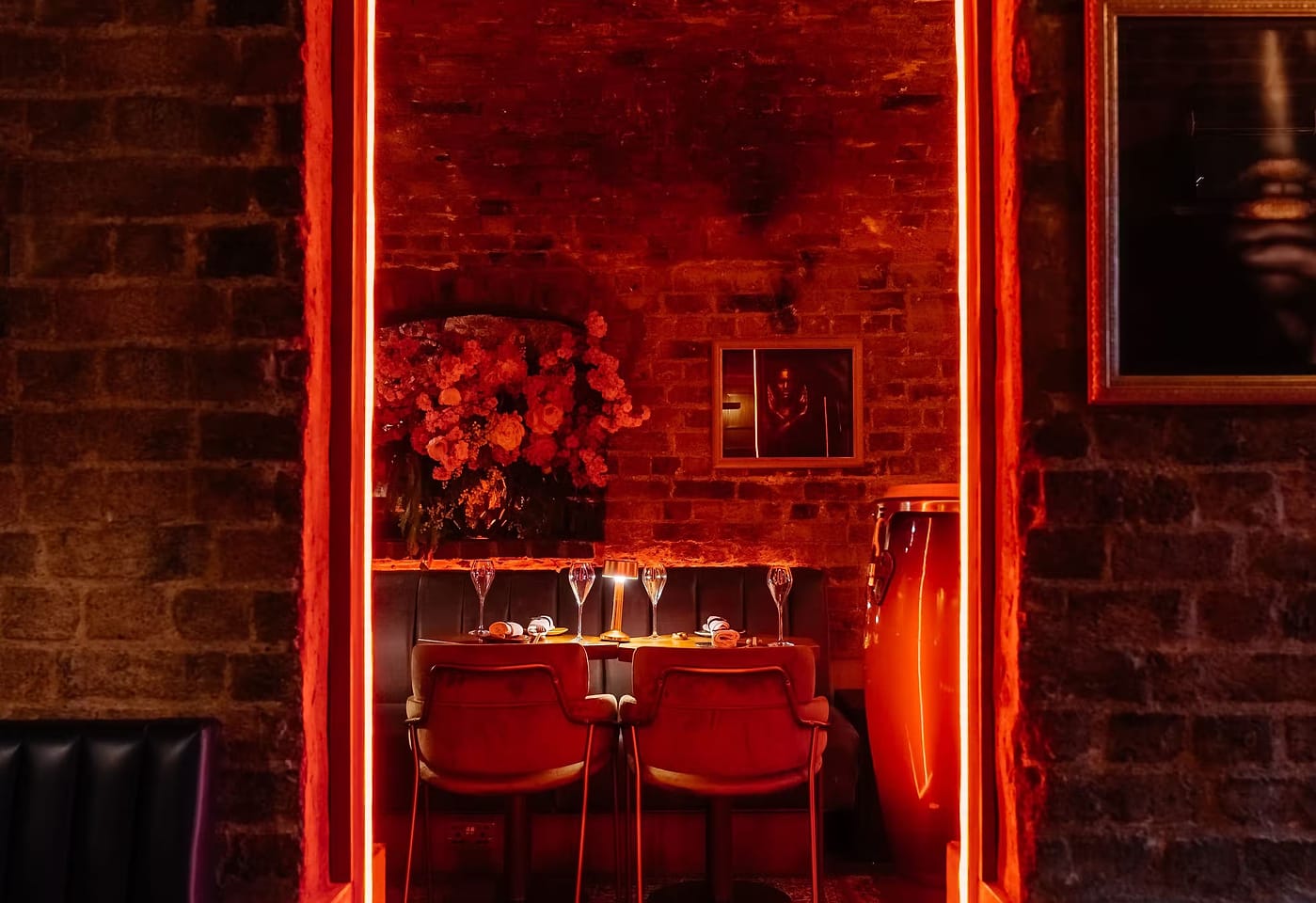 Dramatic lighting in this Covent Garden cocktail bar