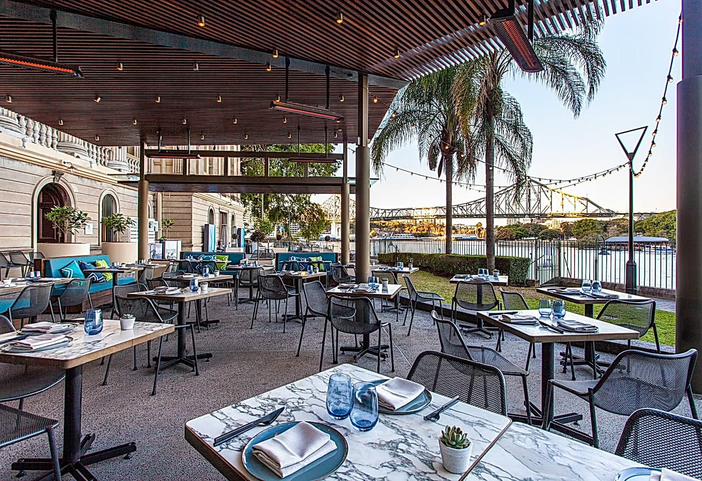 Customs House Brisbane | View of Story Bridge and Outdoor Seating | Venue Hire Brisbane | 1