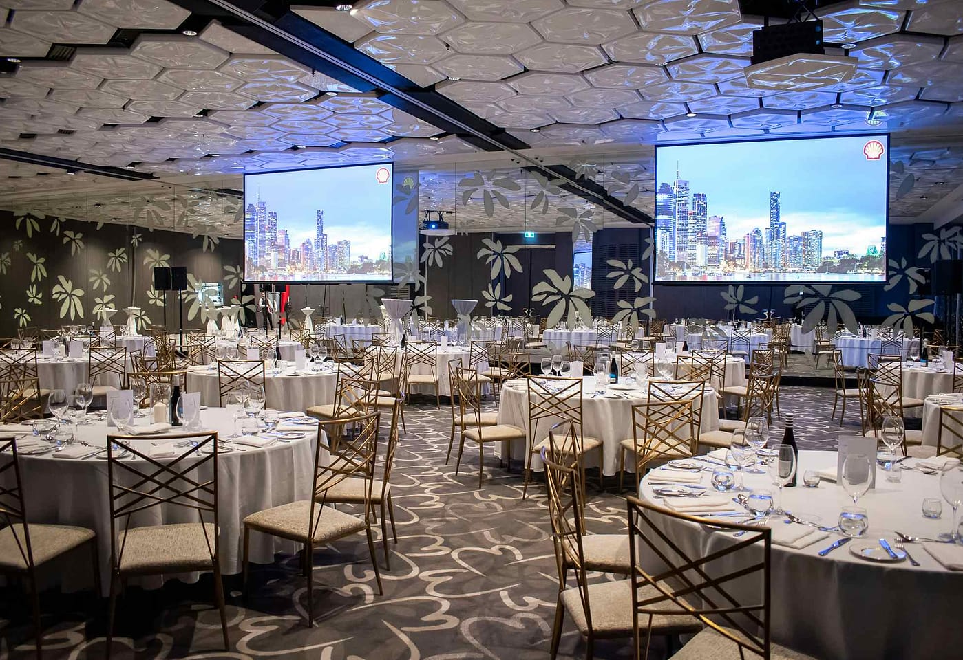Emporium Hotel | View of Ballroom seating and Projectors | Venue Hire Brisbane | 2