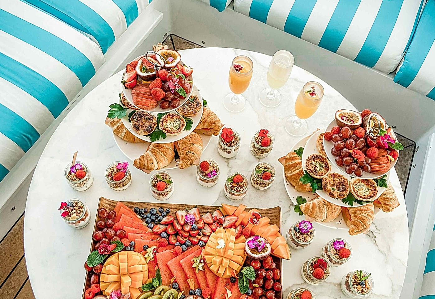 YOT BLUE | Close Up of Fruit Salad and Canepes | Venue Hire Gold Coast | 3