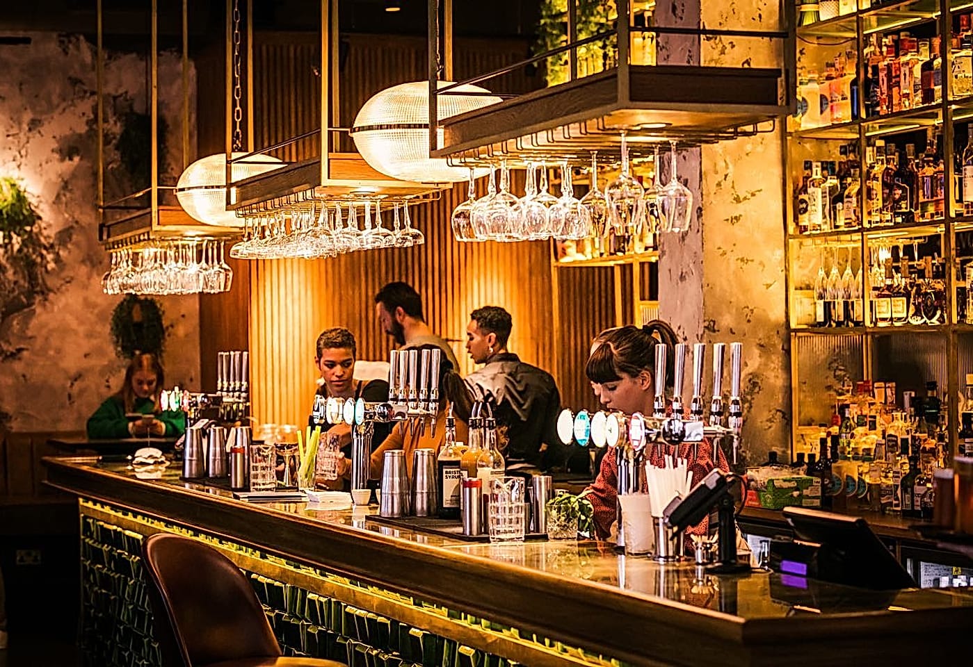 The bar at Fleets, St Pauls, City of London