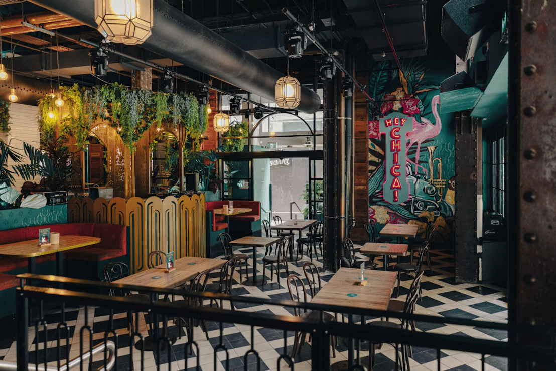 Hey Chica! | View of Indoor Seating | Venue Hire Brisbane | 1