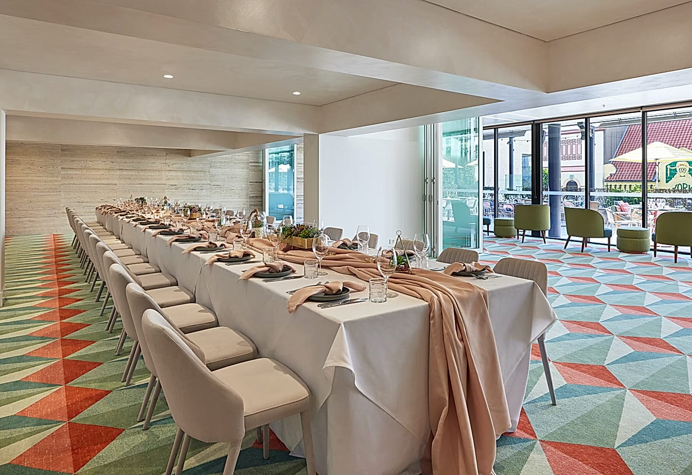 Hyatt Regency Brisbane | View of Hibiscus Events Room With Banquet Seating | Venue Hire Brisbane | 1