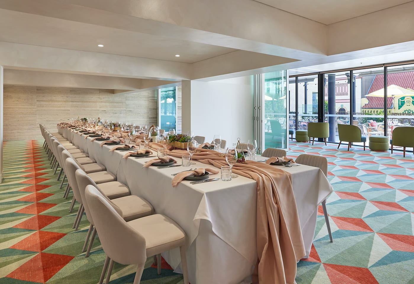 Hyatt Regency Brisbane | View of Hibiscus Events Room With Banquet Seating | Venue Hire Brisbane | 1