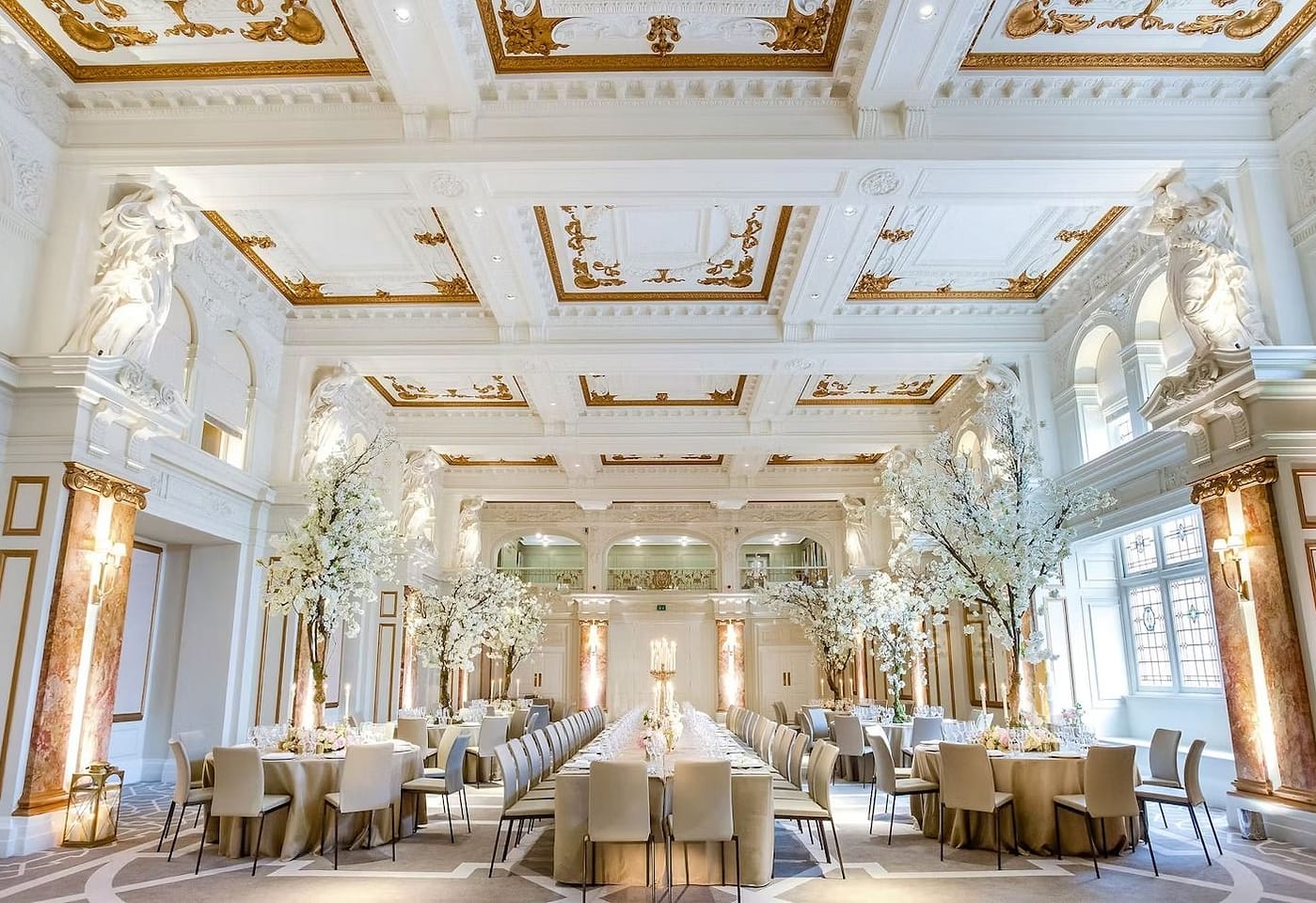 A gold-gilded architectural London ballroom: Ballroom, Kimpton Fitzroy London image 3
