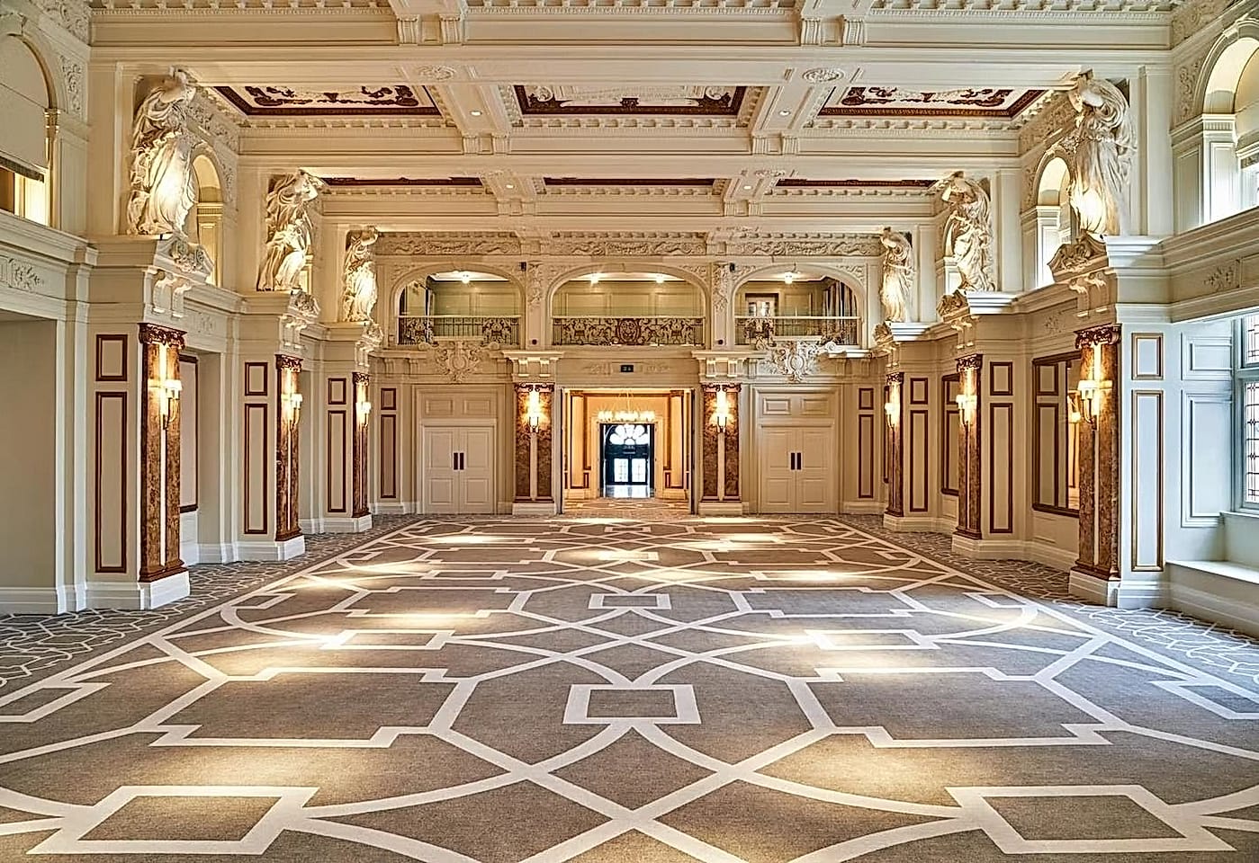 A gold-gilded architectural London ballroom: Ballroom, Kimpton Fitzroy London1