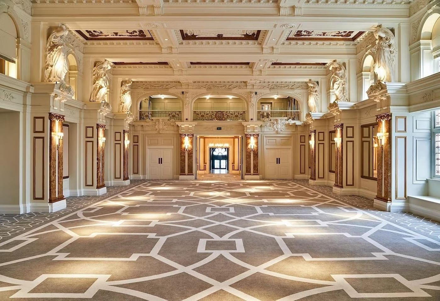 A gold-gilded architectural London ballroom: Ballroom, Kimpton Fitzroy London1