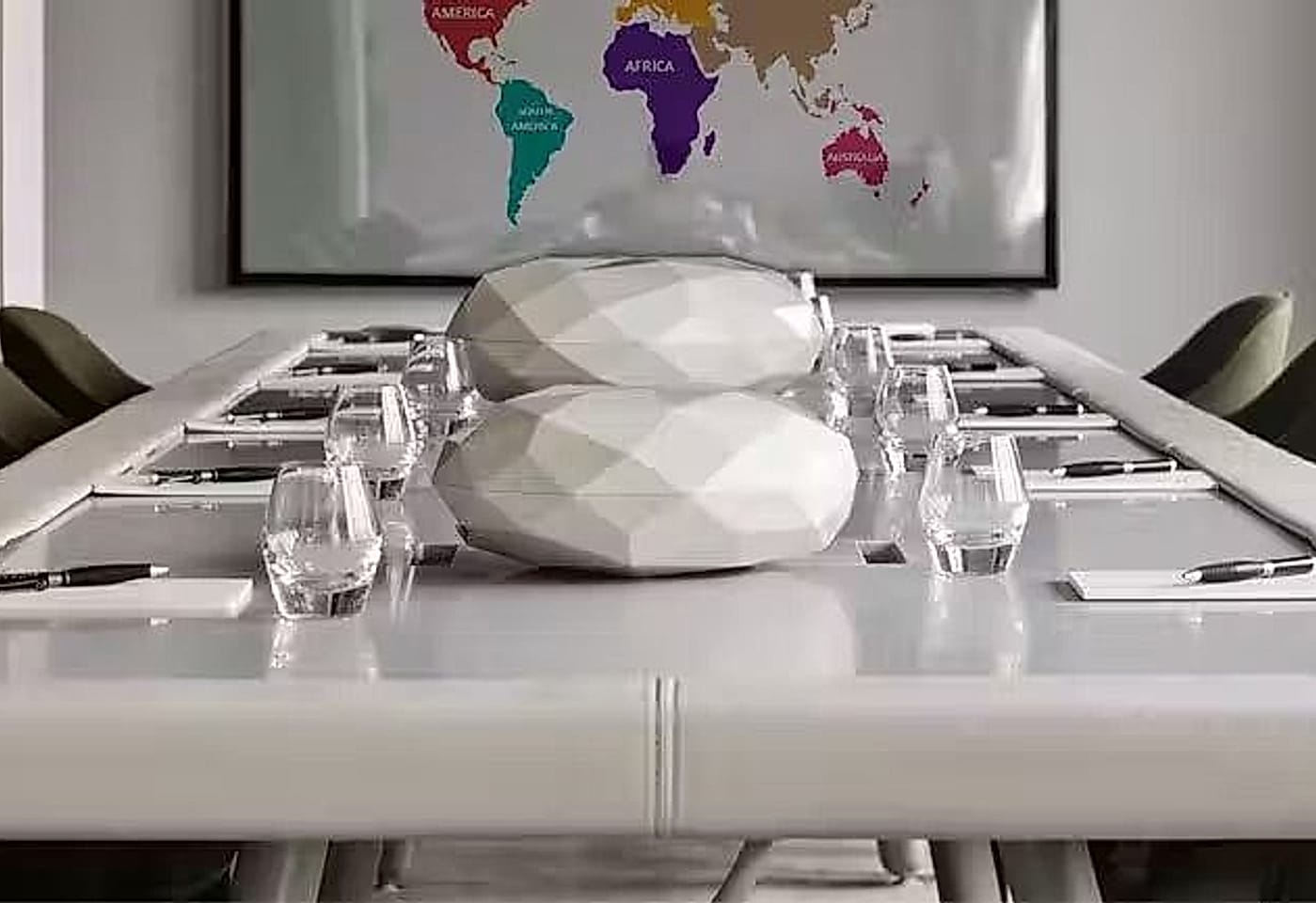 A meeting room in a Kings Cross hotel, London