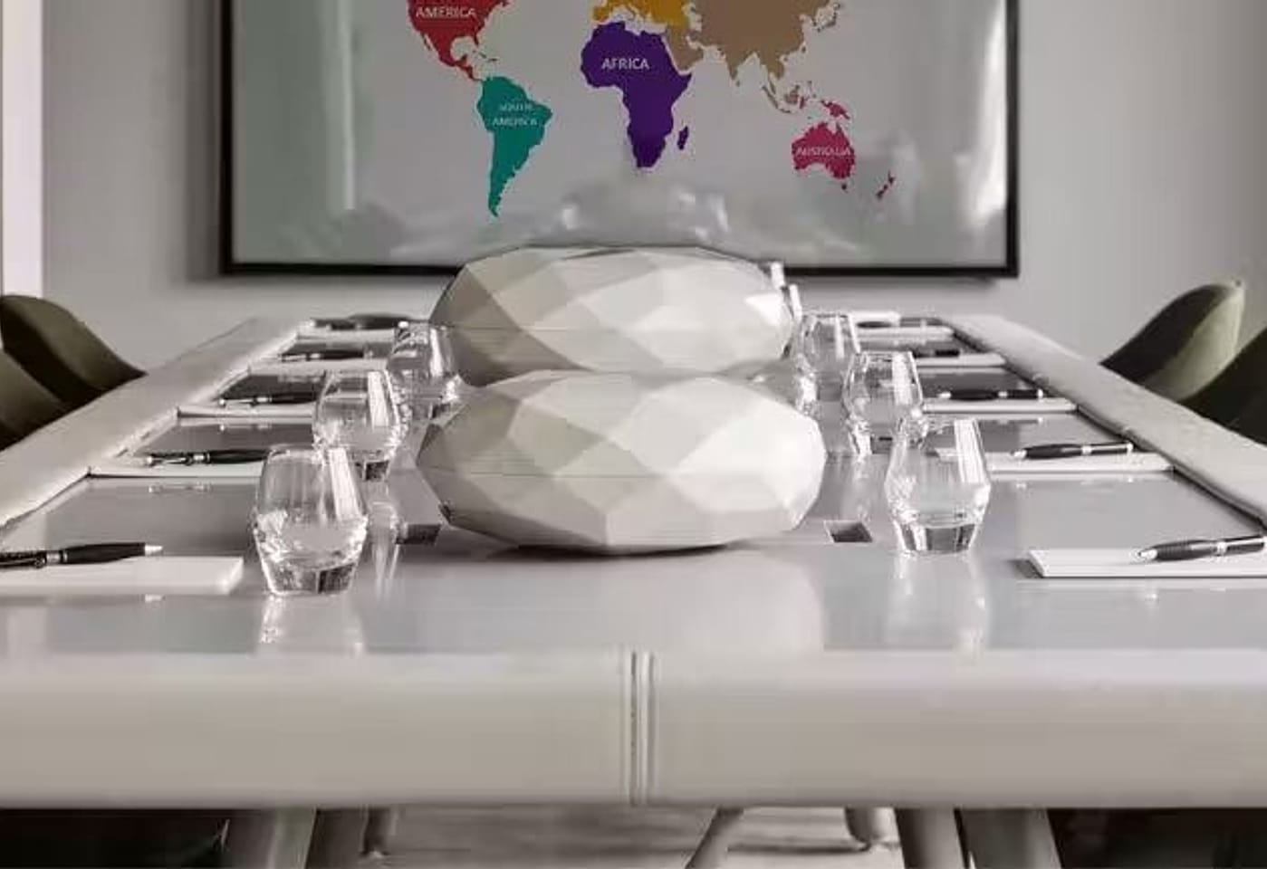 A meeting room in a Kings Cross hotel, London