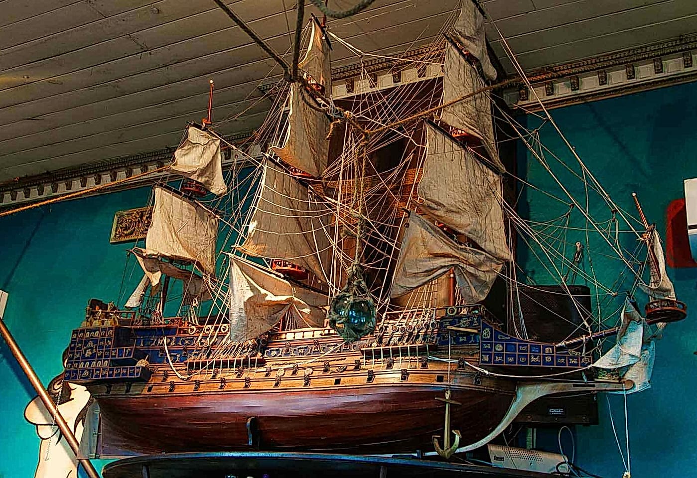 Lefty's Music Bar | Close Up of Model Ship | Venue Hire Brisbane | 3