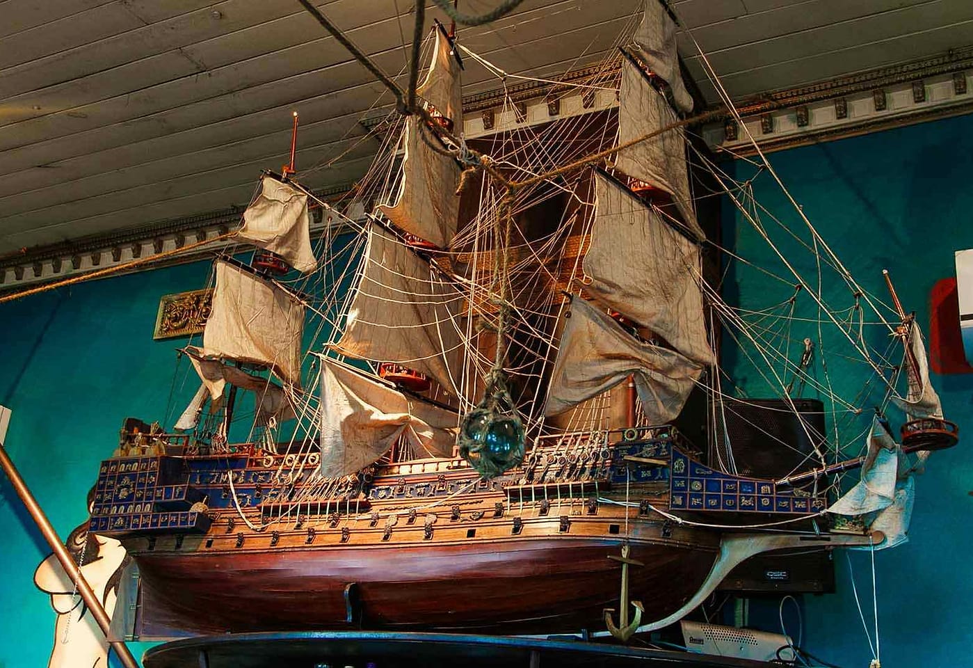 Lefty's Music Bar | Close Up of Model Ship | Venue Hire Brisbane | 3