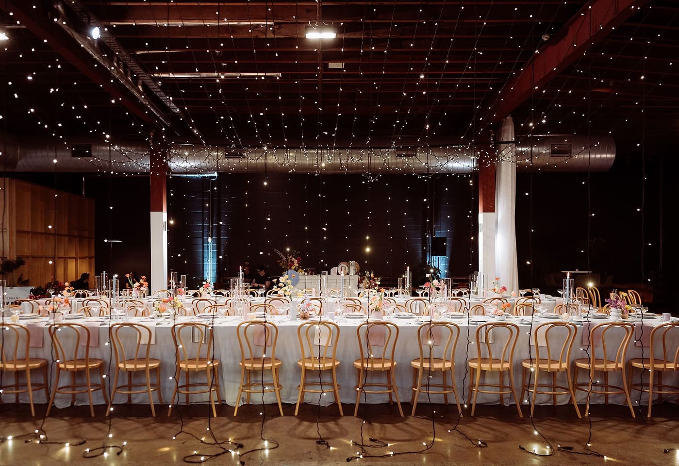 Lightspace | Alternate View of Tables in Banquet Style | Venue Hire Brisbane | 2