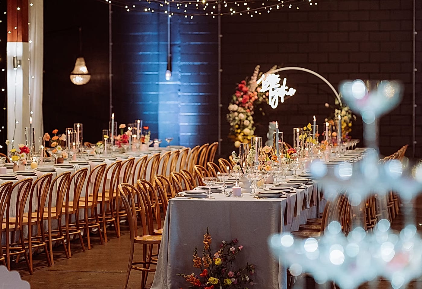 Lightspace | View of Tables in Banquet Style | Venue Hire Brisbane | 1