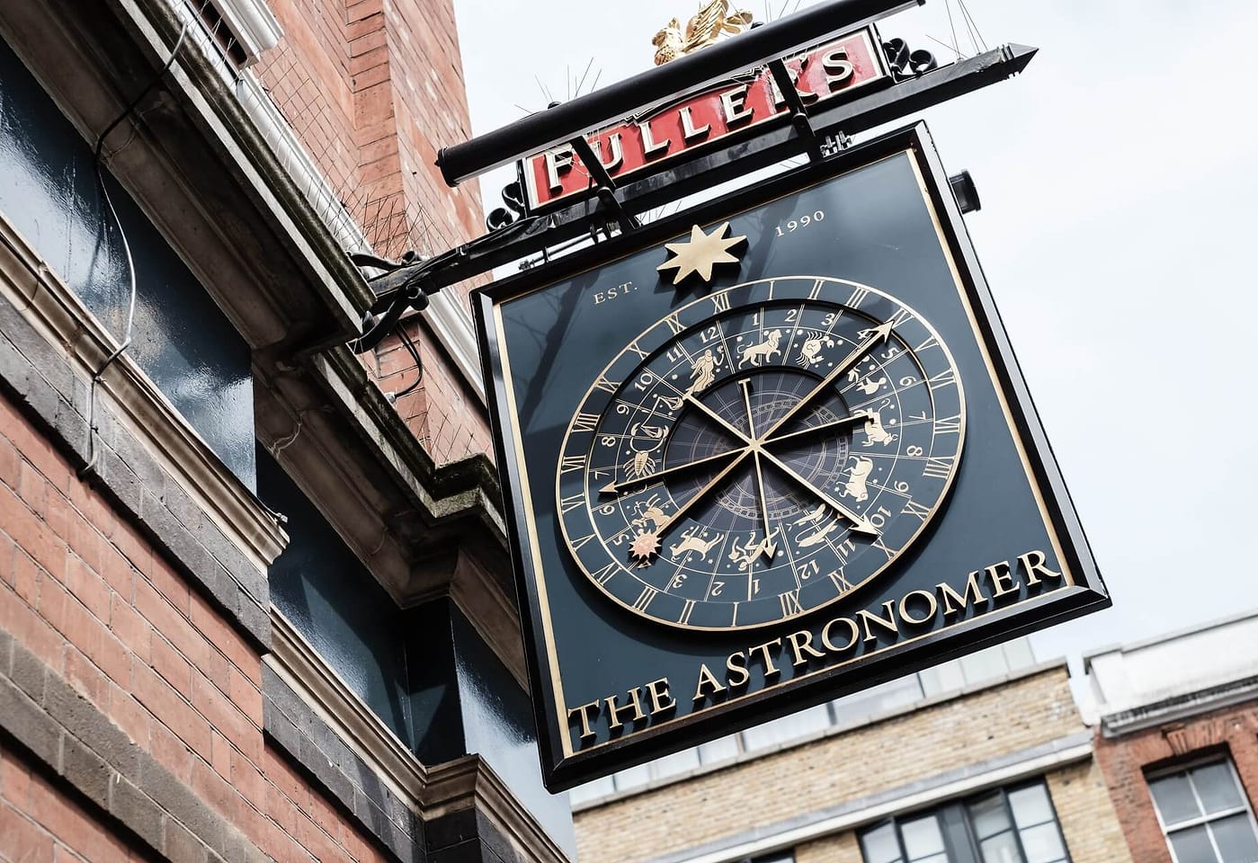 Pub sign outside the Astronomer, near Liverpool Street, London