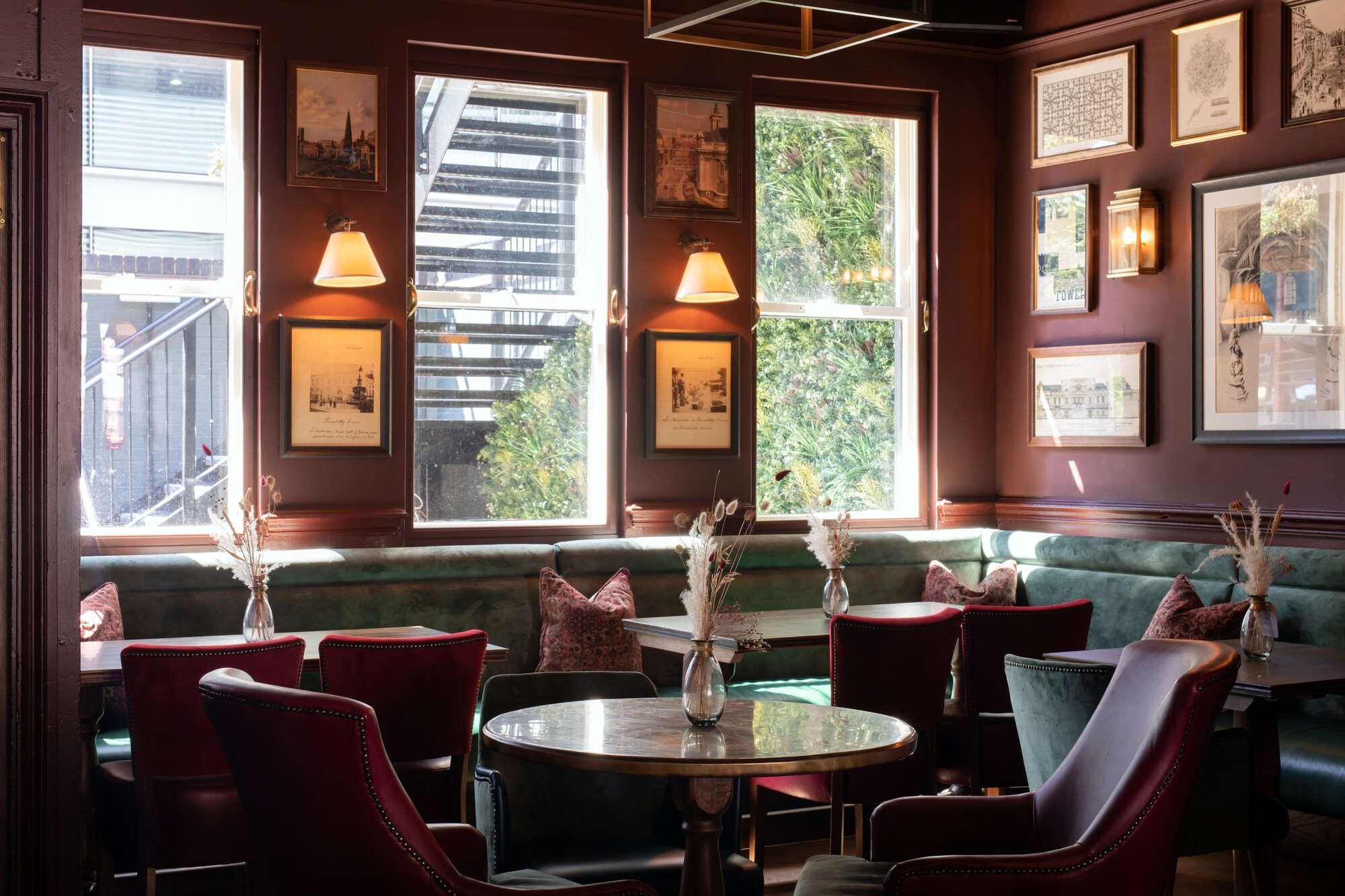 A cosy area in the London pub 'The Phoenix' near Victoria train station