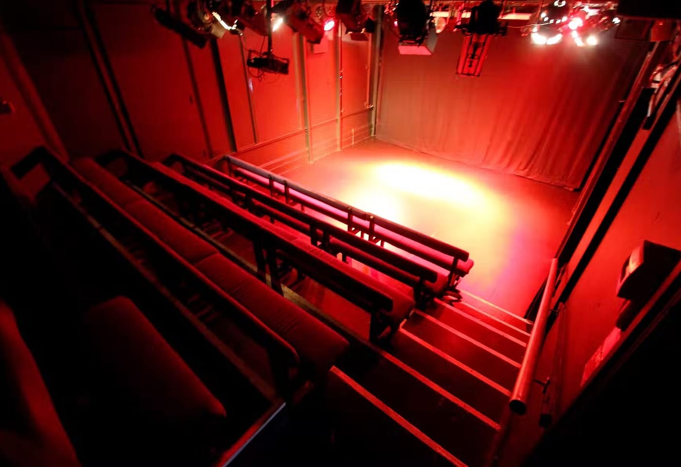 The black box rehearsal theatre space at Etcetera, north London