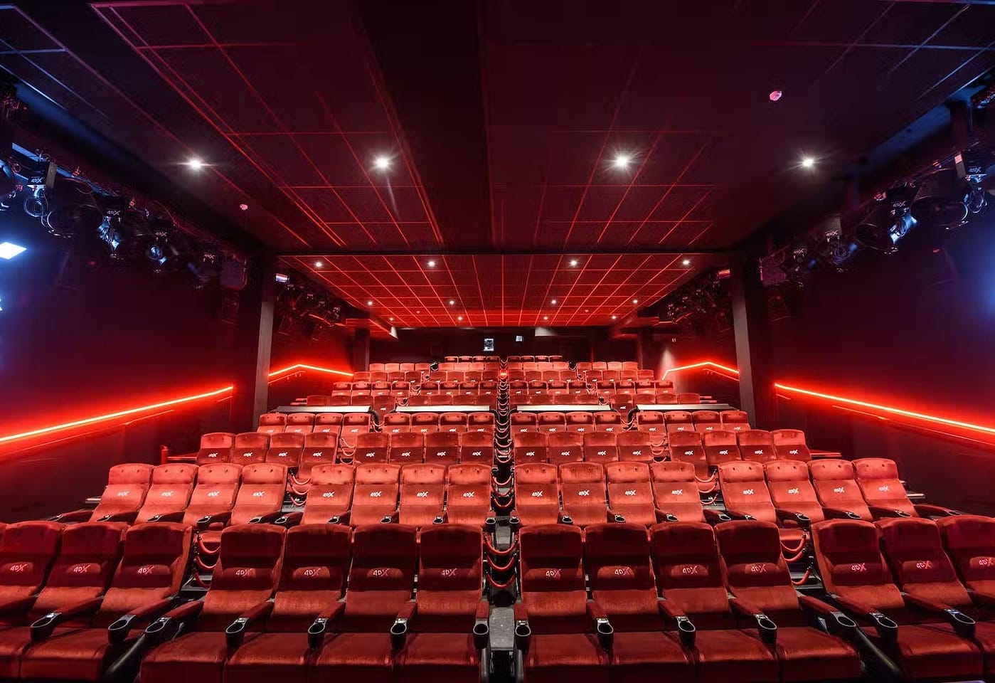 The 4DX screening room in Leicester Square, London, available for hire