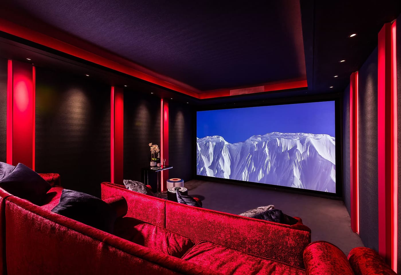 A little screening room to hire in Cornflake's Goodge Street showroom