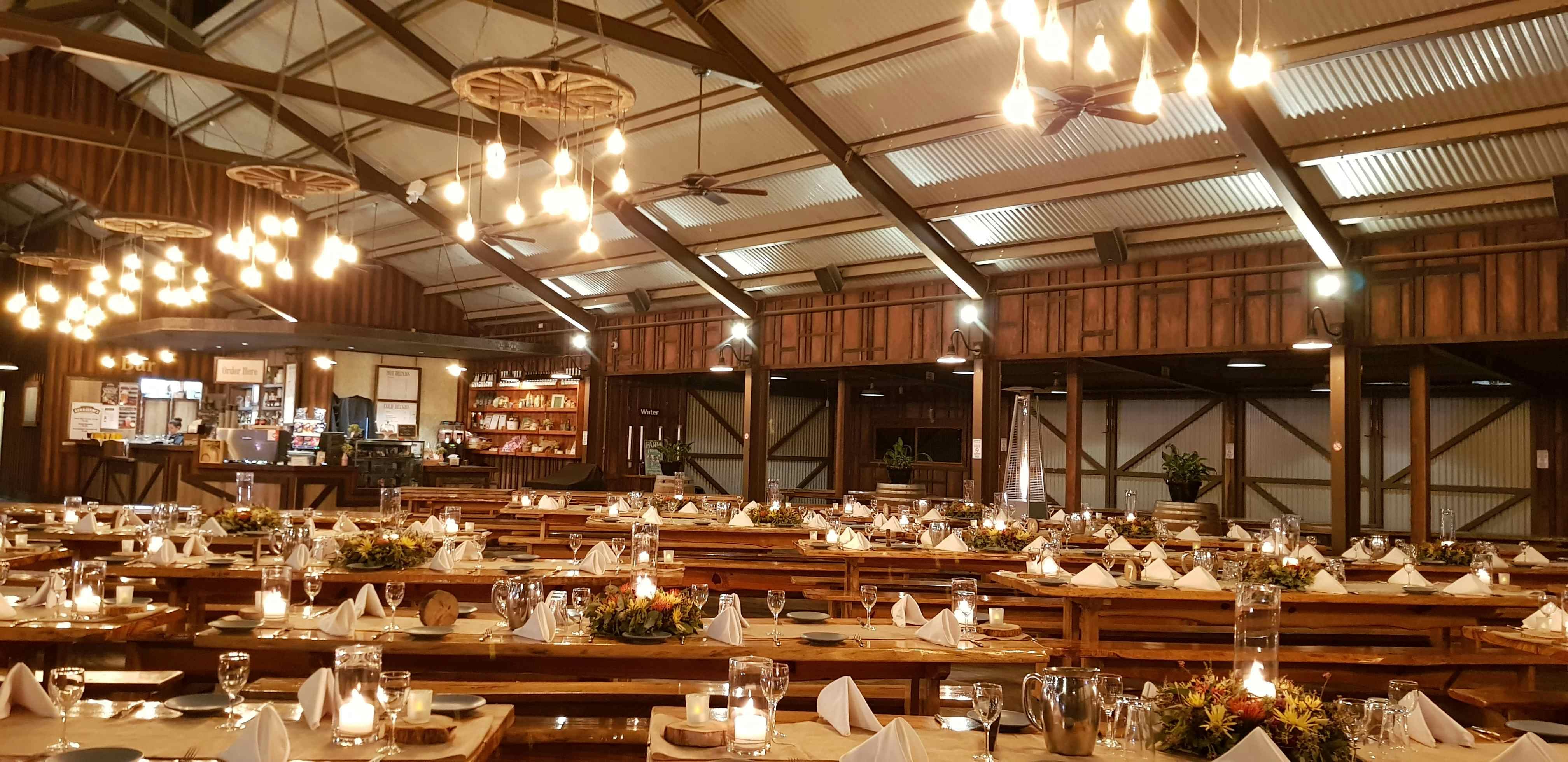 Paradise Country | View of Tables with Decorations| Venue Hire Gold Coast | 3