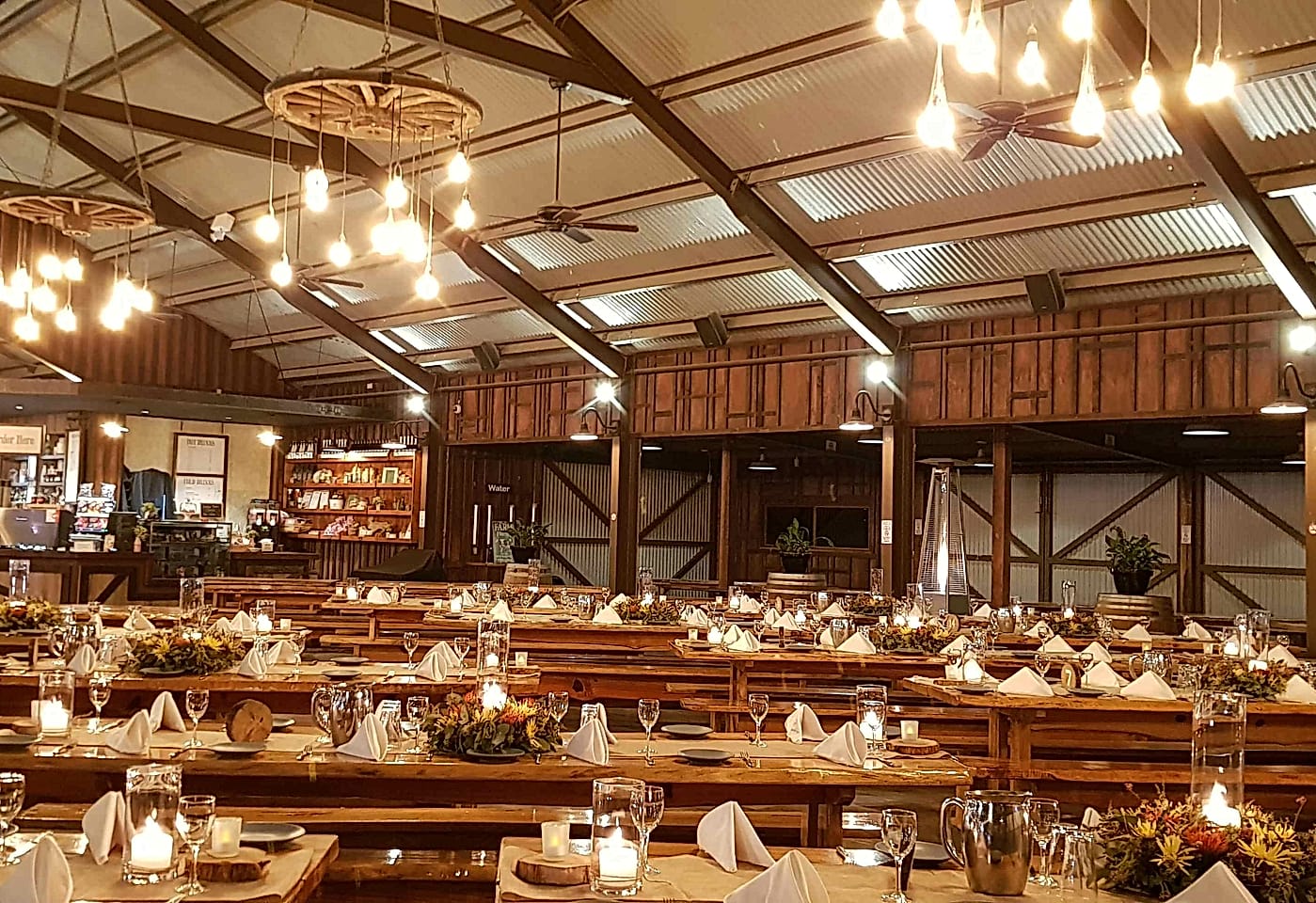 Paradise Country | View of Tables with Decorations| Venue Hire Gold Coast | 3