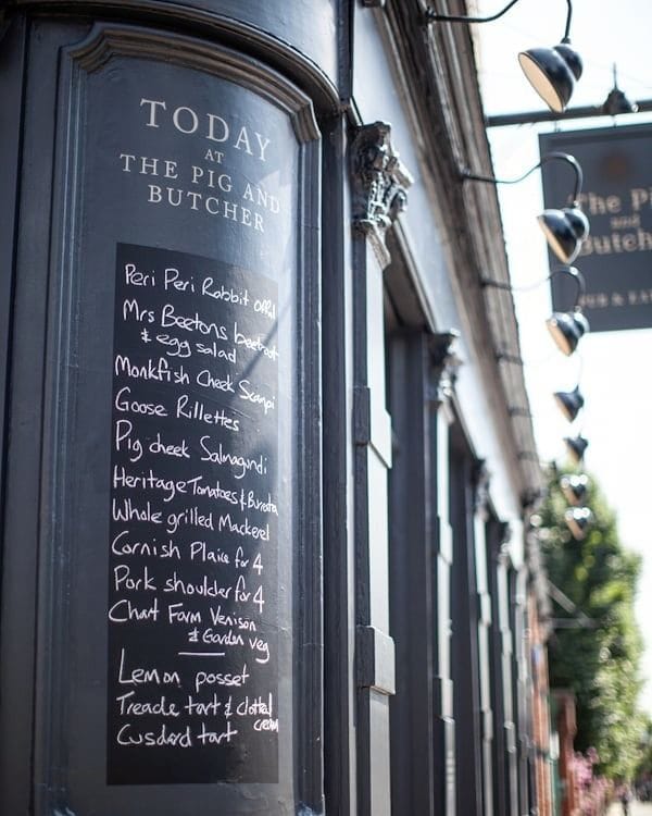 Pig and butcher islington pub