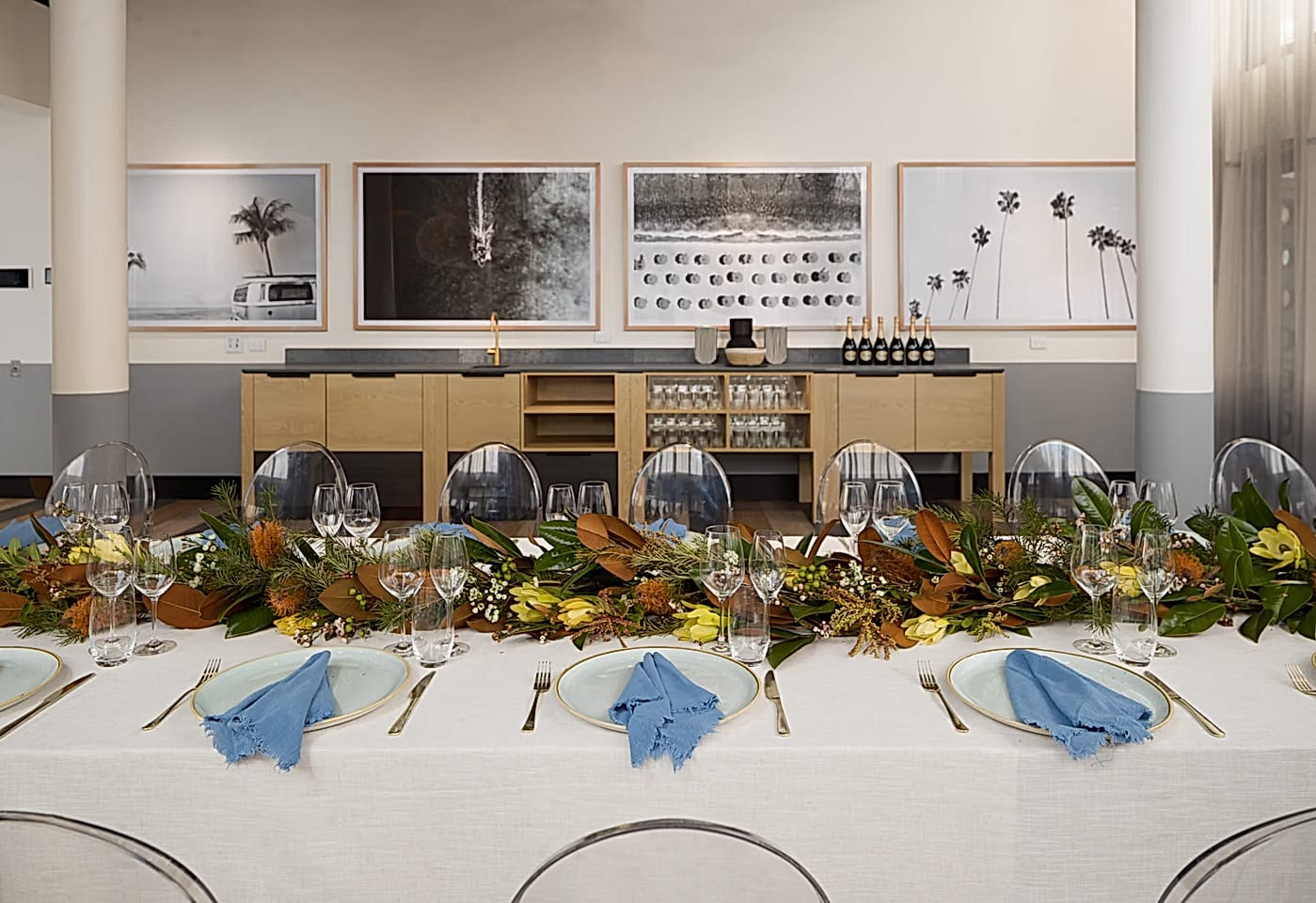 QT Gold Coast | Close up View of Decorated Tables in Malibu Room | Venue Hire Gold Coast | 3