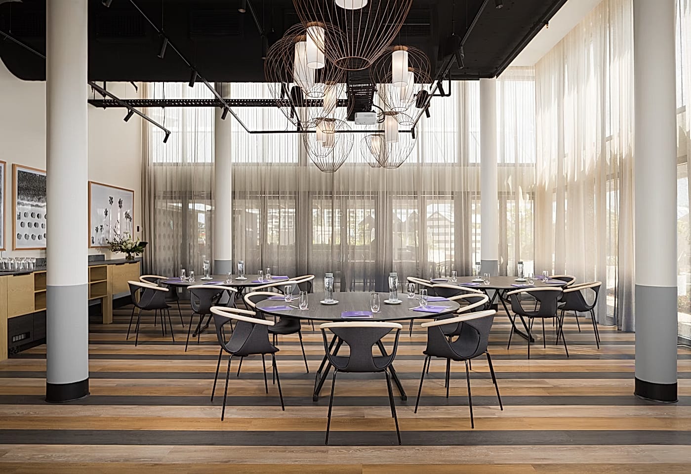 QT Gold Coast | View of Tables in Malibu Room | Venue Hire Gold Coast | 1