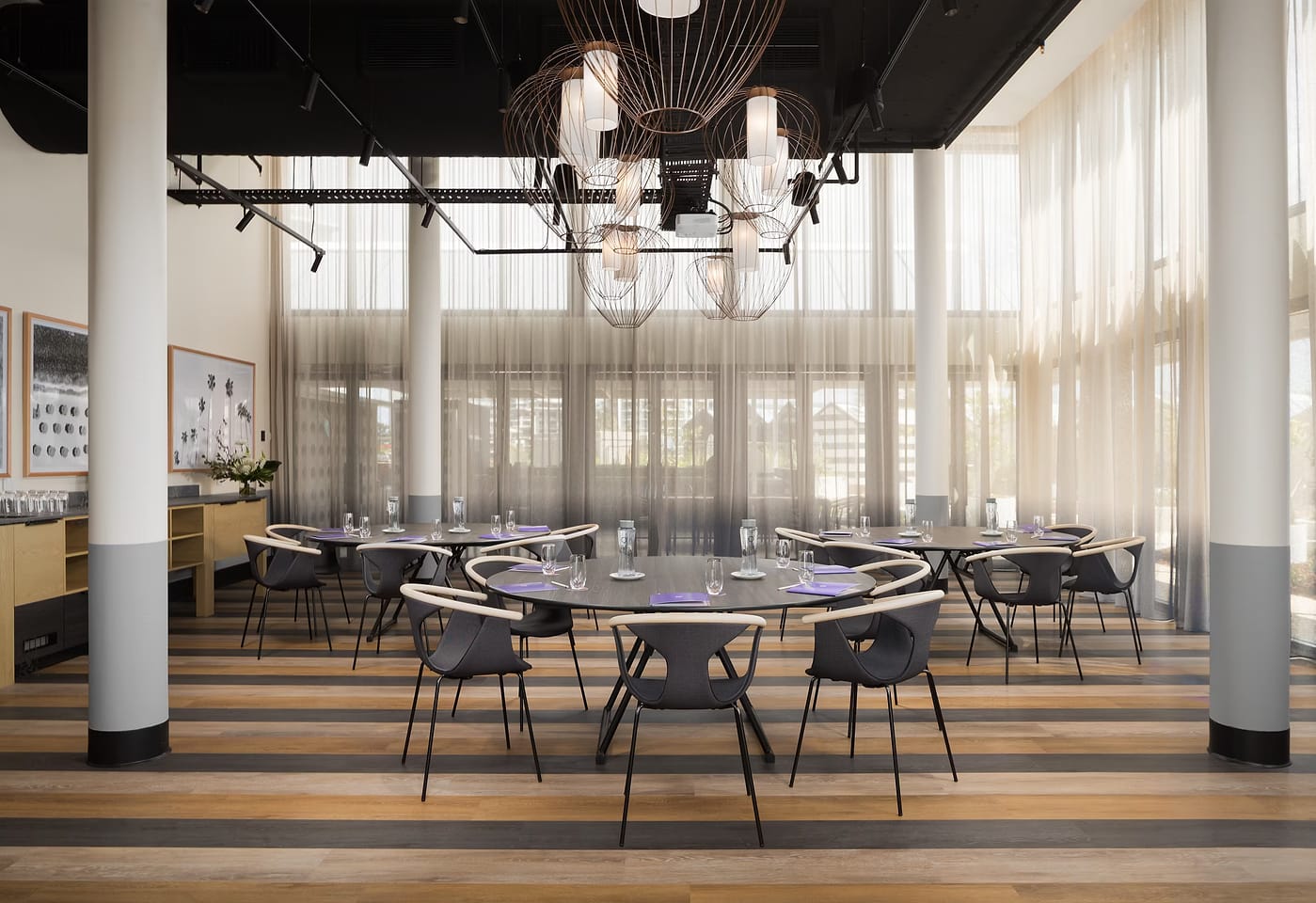 QT Gold Coast | View of Tables in Malibu Room | Venue Hire Gold Coast | 1