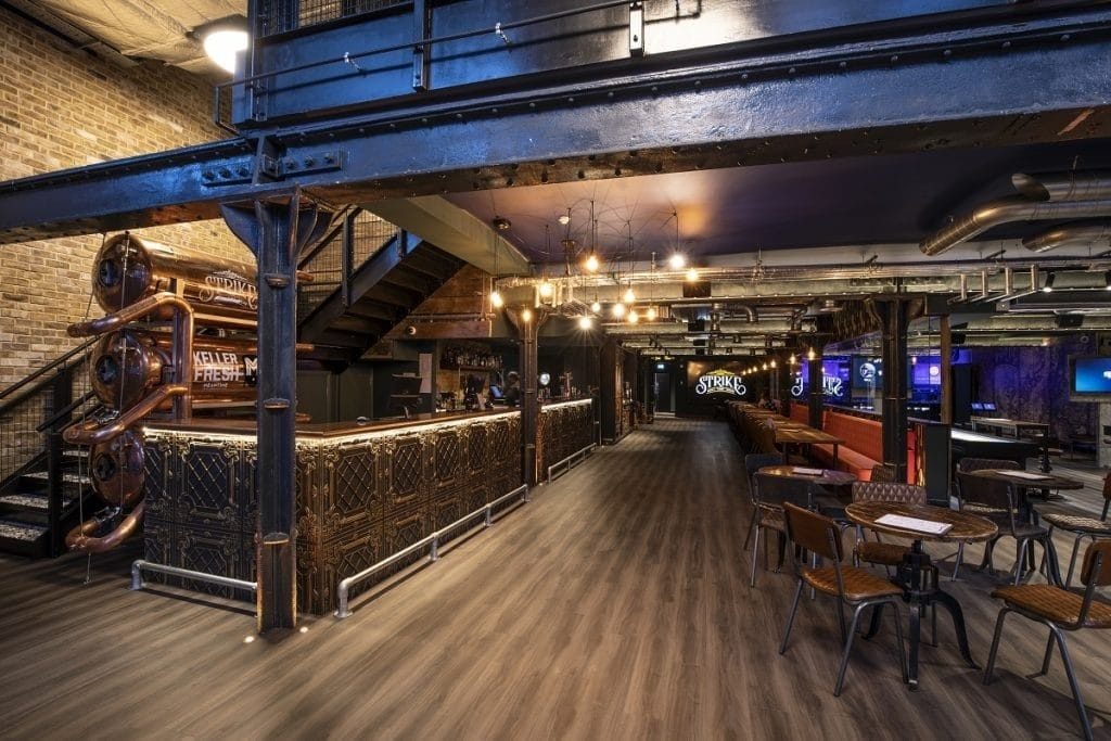 Throw balls around in a London brewery: Strike Bowling image 2
