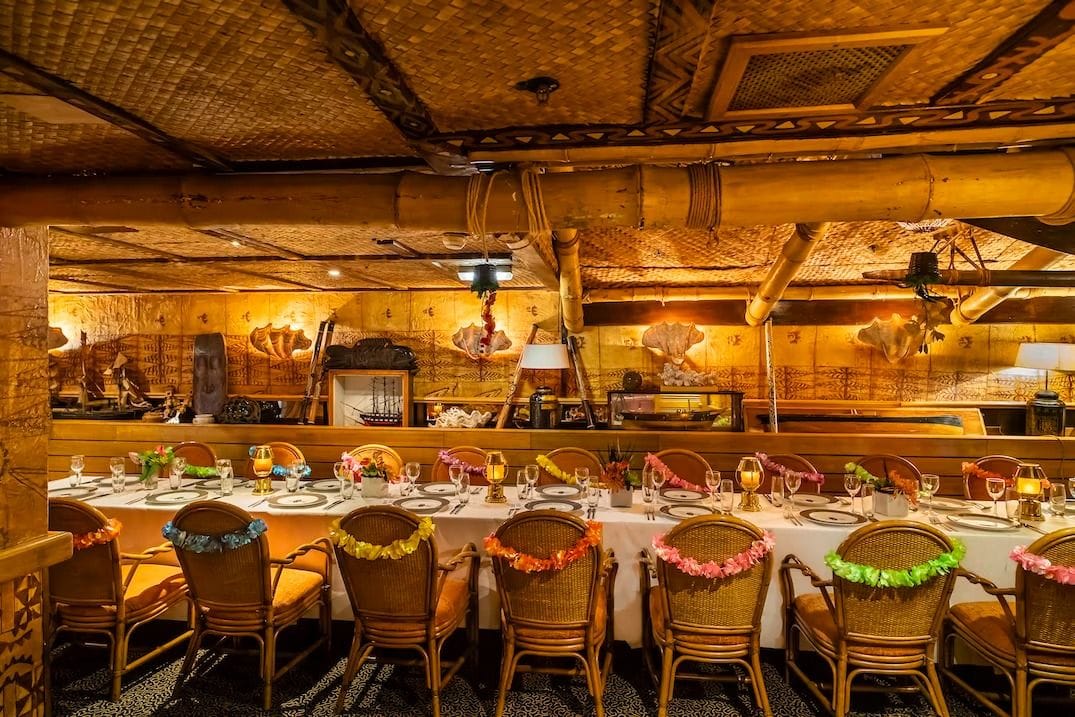 Tiki Room, Trader Vic’s London,, function room in Mayfair