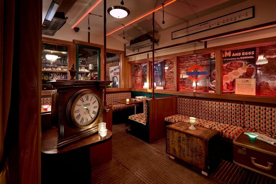 Train Carriage at Cahoot, Function rooms in Mayfair