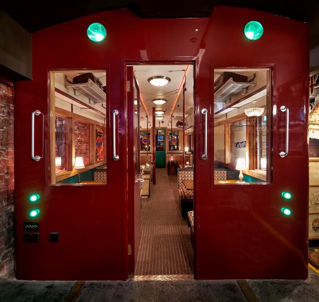 Train Carriage at Cahoot, Function rooms in Mayfair