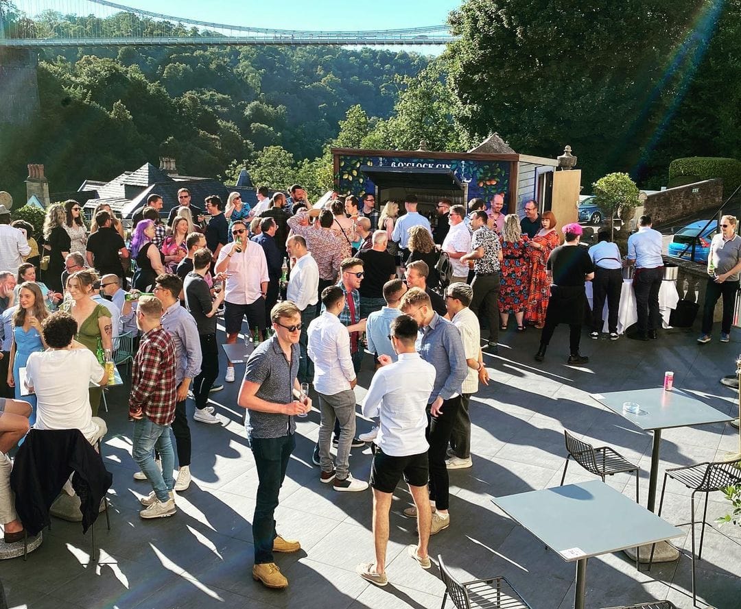 The private rooftop bar at the White Lion in Bristol