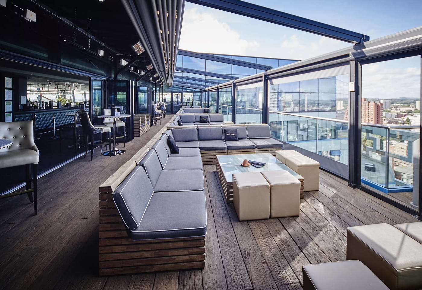White at The Cube Birmingham rooftop bar 2