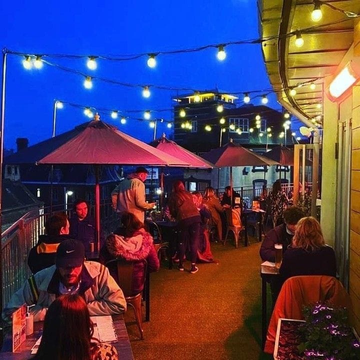 The rooftop bar at Zero Degrees' Bristol location