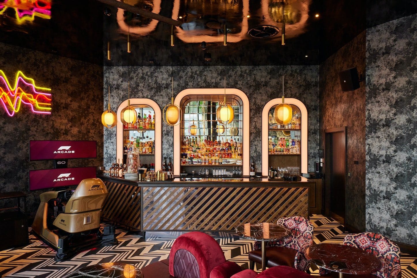 The Briefing Room F1 Arcade London Unique Private Dining 