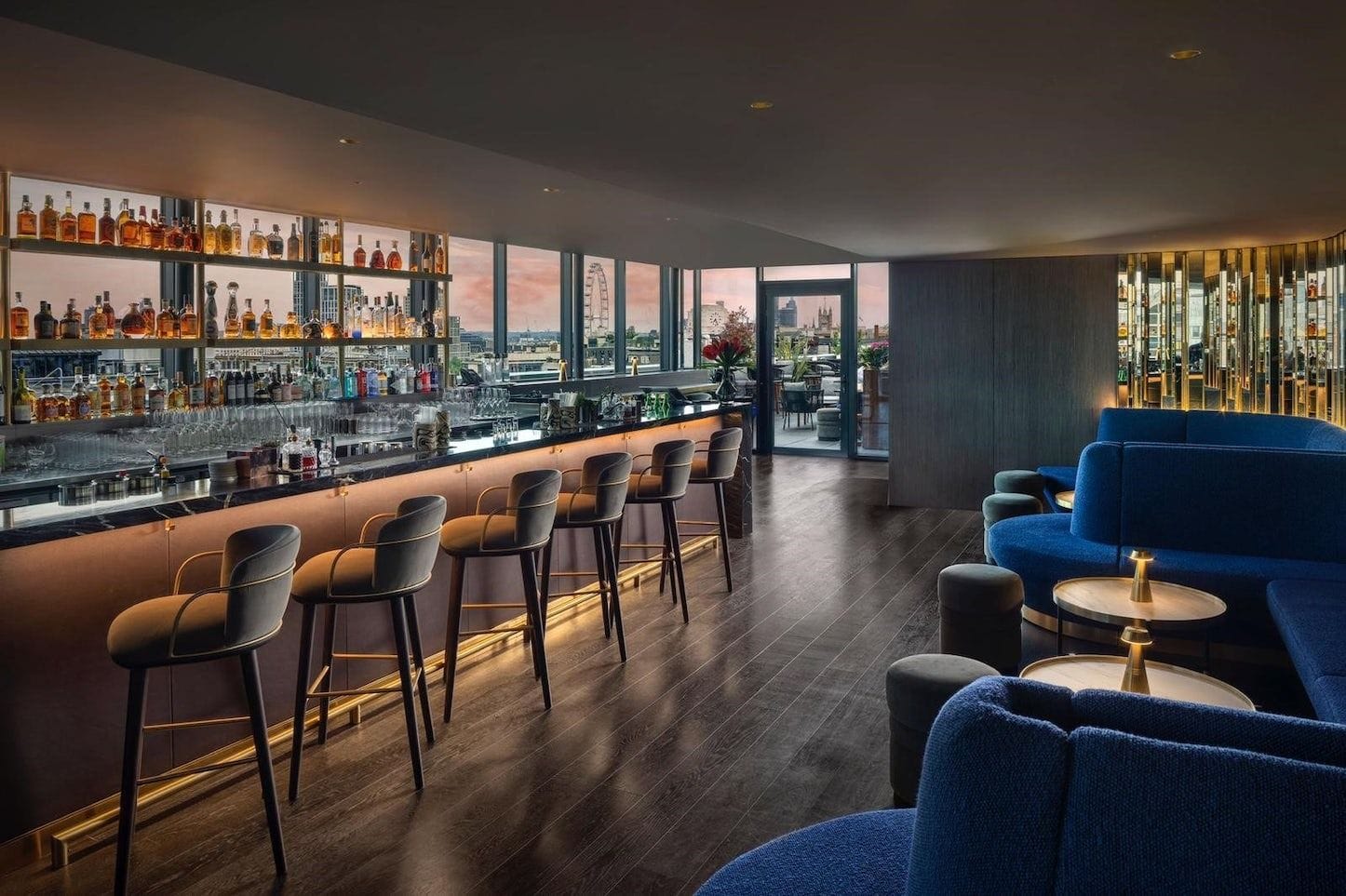 interior of amano rooftop bar holborn cocktail bar london
