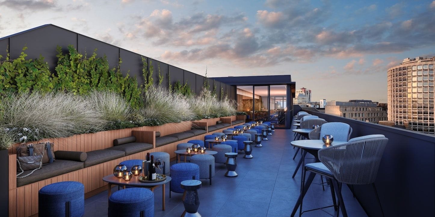 rooftop of amano rooftop bar holborn cocktail bar london
