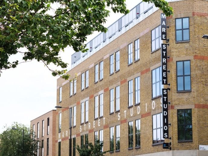 exterior of mare street studios in hackney london