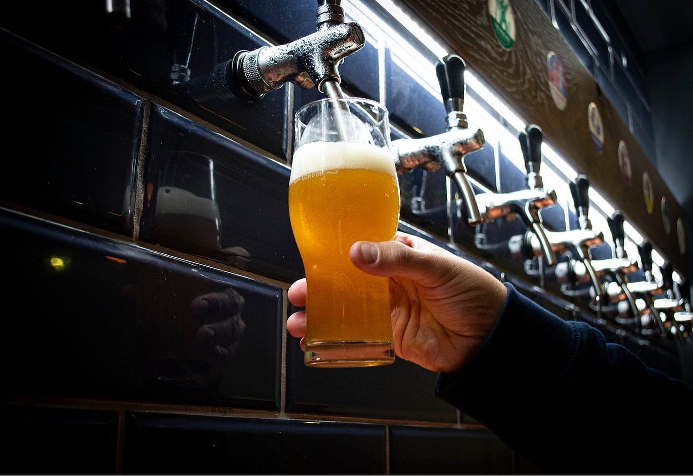 draft pint at the arch house taproom in bermondsey london