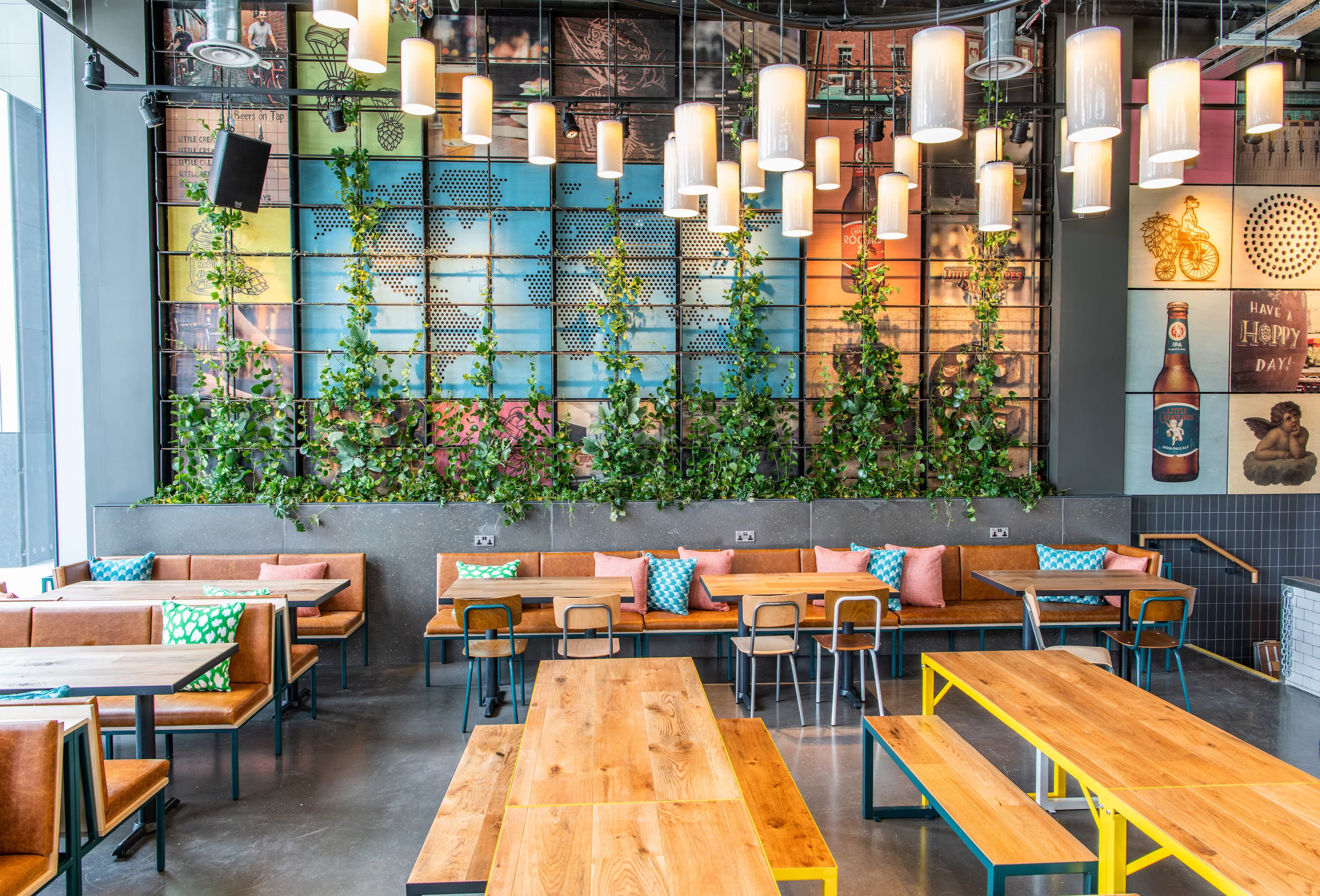 interior of babel beerhouse microbrewery and bar in kings cross london