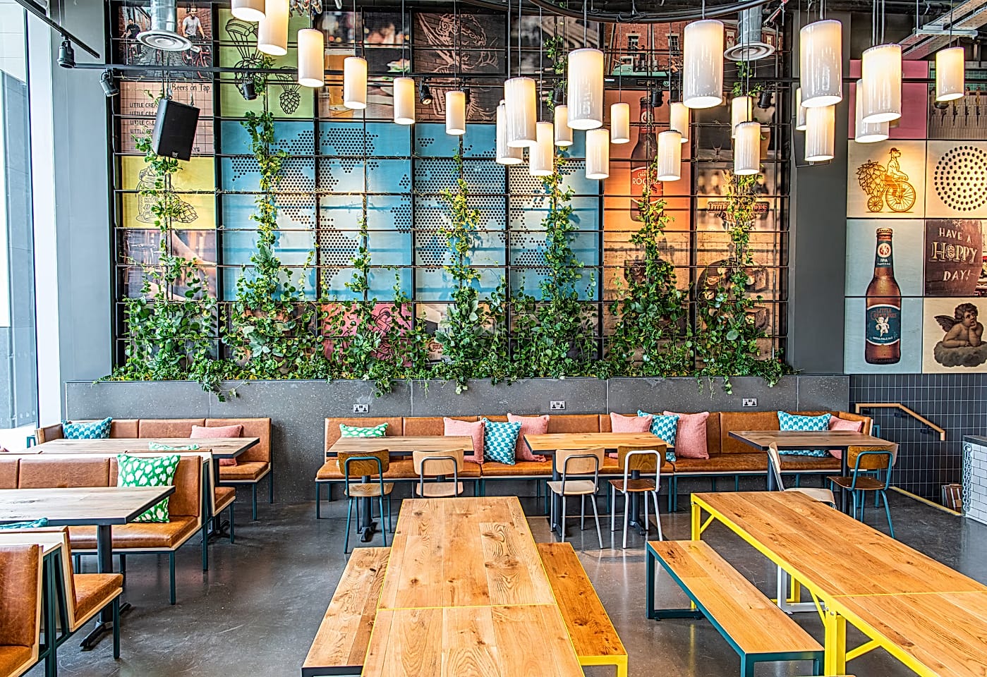 interior of babel beerhouse microbrewery and bar in kings cross london