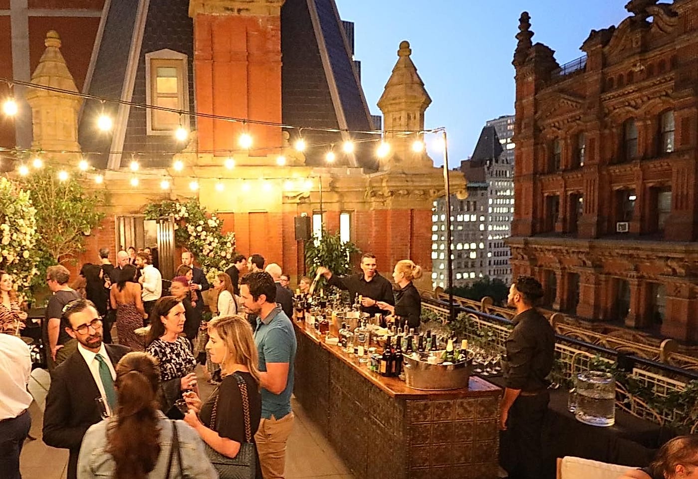 bar room at the beekman financial district party venues NYC